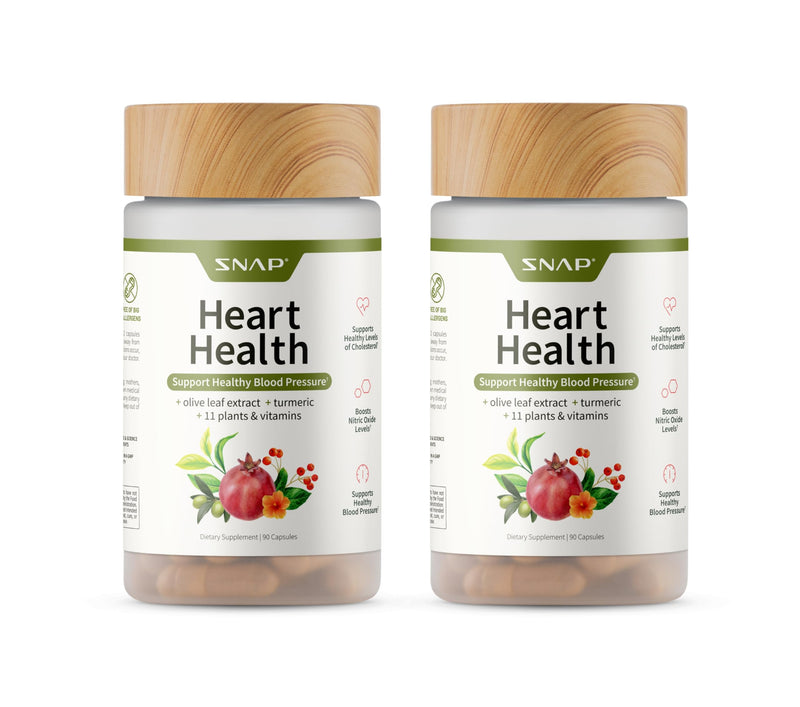 [Australia] - Snap Supplements Heart Health Supplements and Blood Circulation Supplements, 180 Capsules 90 Count (Pack of 2) 