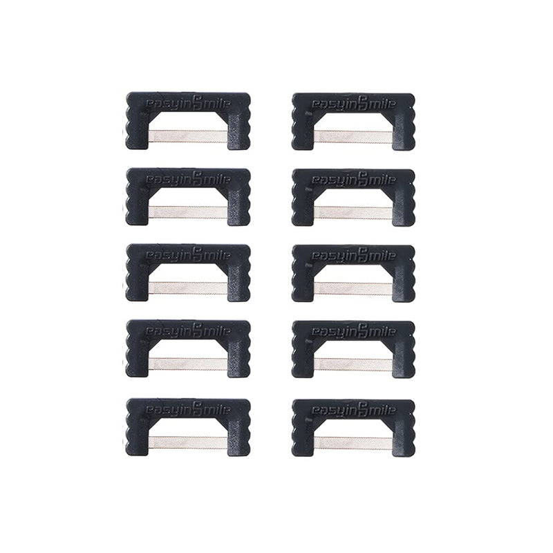 [Australia] - Easyinsmile Dental IPR Strip System 10Pcs Orthodontic Interproximal Reduction Enamel Kits (Black) Black 