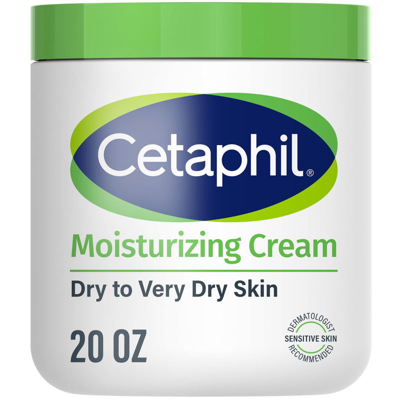 Cetaphil Moisturizing Cream, Face & Body Lotion Dry Sensitive Skin, 20oz | Fragrance-Free, Non-Comedogenic, Non-Greasy, Hydrates Very Dry Sensitive Skin, Dermatologist Recommended, 20 Oz Value Size Fragrance Free 20 Ounce (Pack of 1)