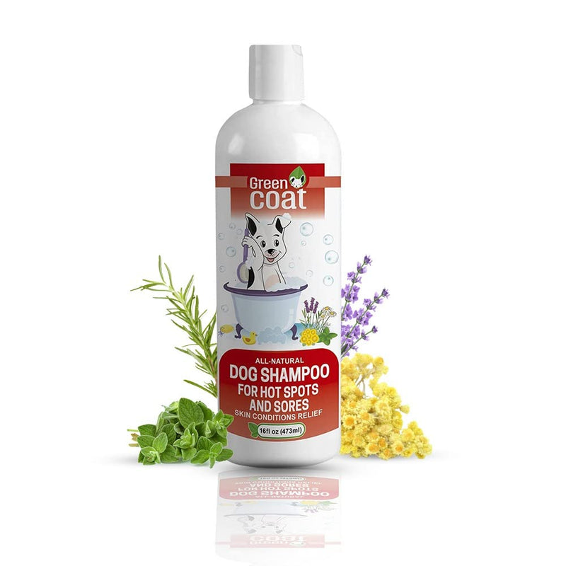 Natural Dog Shampoo for Hot Spots And Sores | Soothing Relief for Irritated Or Itchy Skin | Made In The USA With Organic and Natural Ingredients | Made with essential oils | 16fl oz 473 ml. For Hot Spots & Sores - PawsPlanet Australia