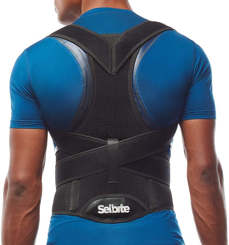 [Australia] - Back Brace Posture Corrector for Men and Women - Adjustable Posture Back Brace for Upper and Lower Back Pain Relief - Muscle Memory Support Straightener (Large) Large 