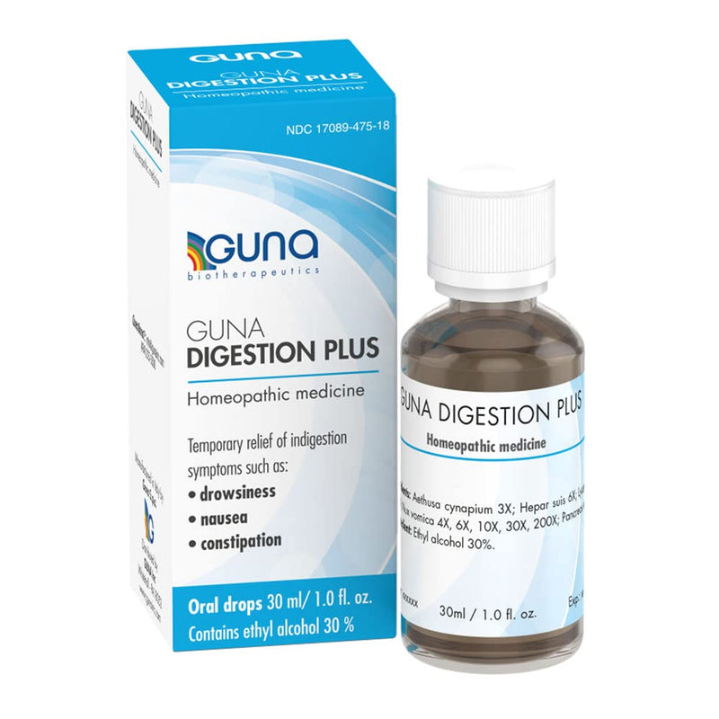 Guna Digestion Plus Homeopathic Digestive Remedy Helps Digestion Relieves Heartburn and Sour Stomach - 1 Ounce