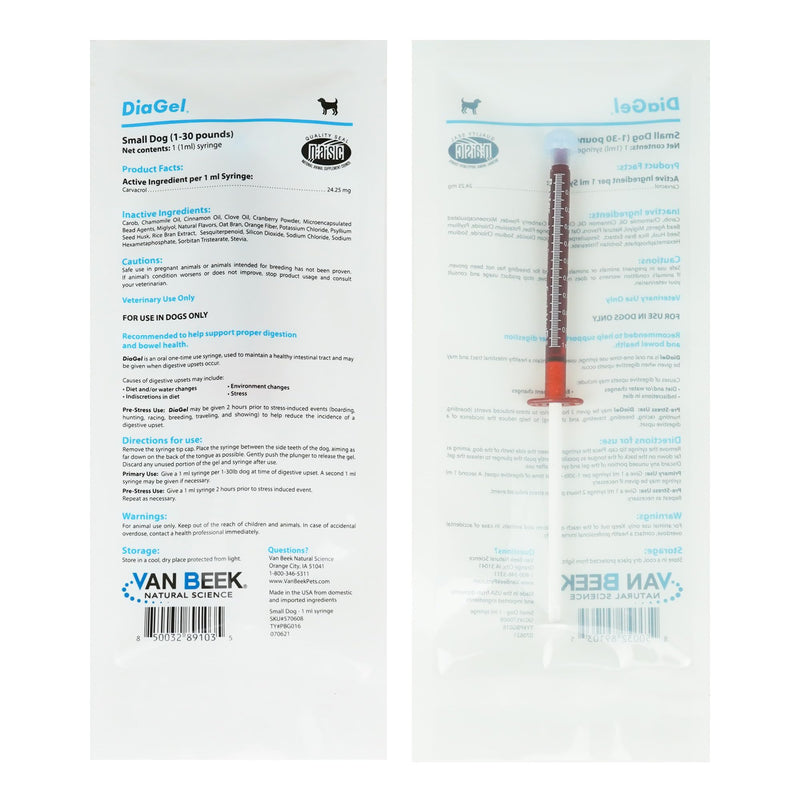 DiaGel for Small Dogs - Natural Dog Supplements to Help Maintain Digestive Health & Function - Oral Gel to Help Control Diarrhea - Natural Pet Products - PawsPlanet Australia