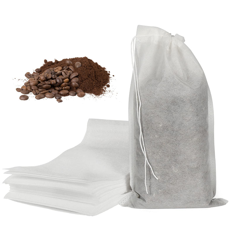 [Australia] - 50pcs No Mess Cold Brew Bags, 6x10 inch Disposable Coffee Filter Bag Fine Mesh Brewing Drawstring Pouches for Iced Coffee Hot Tea Herb Spice 