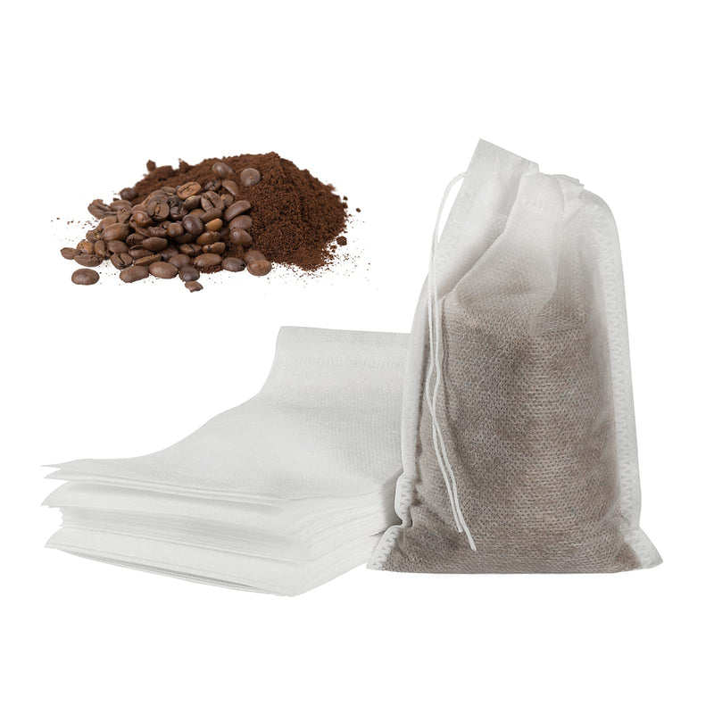 [Australia] - 50pcs No Mess Cold Brew Bags, 4x6 inch Disposable Coffee Filter Bag Fine Mesh Brewing Drawstring Pouches for Iced Coffee Hot Tea Herb Spice 