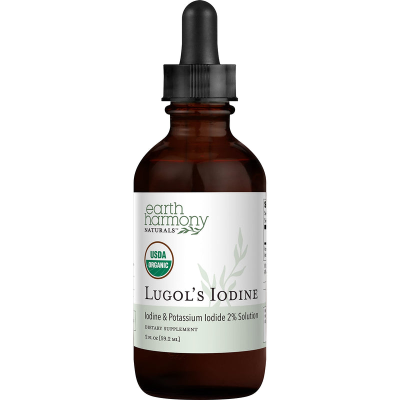 [Australia] - Organic Lugol's Iodine, Iodine and Potassium Iodide 2% Solution 3000 mcg - Liquid Supplement Drops for Thyroid Support for Women & Men, Metabolism Health, Detox Boost - Non-GMO, 395 Servings (2 Oz) Unflavored 2 Fl Oz (Pack of 1) 