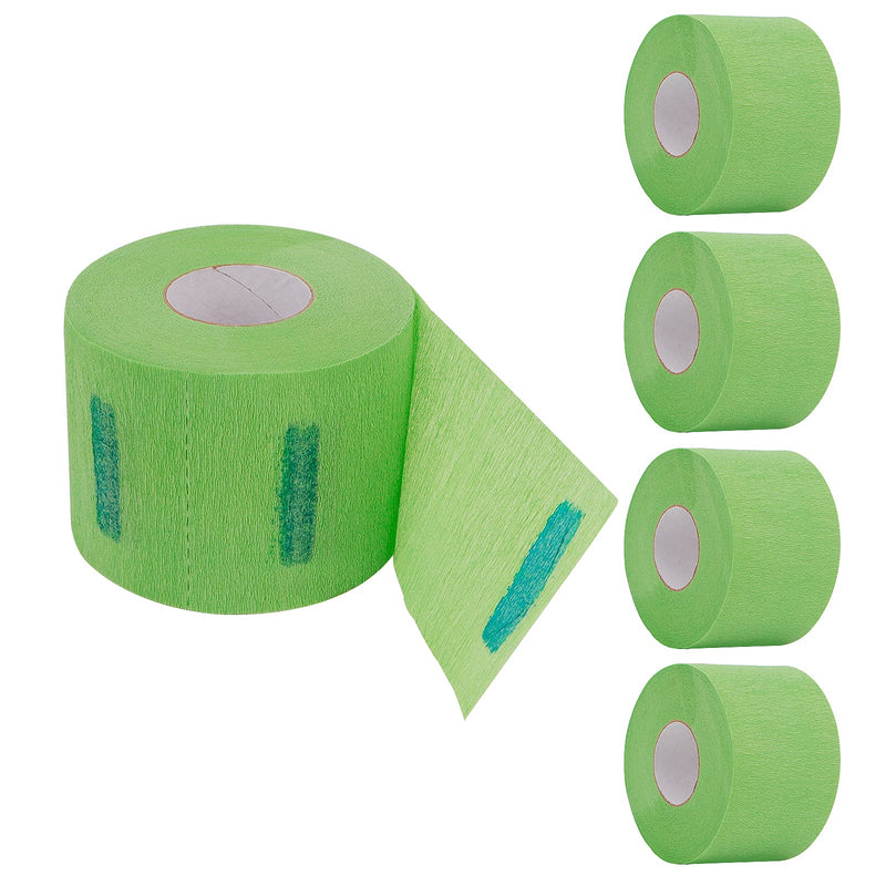 [Australia] - Barber Accessories - Disposable Stretchy Neck Strips for Haircutting and Styling, 5 Rolls (500 Strips, Green) 