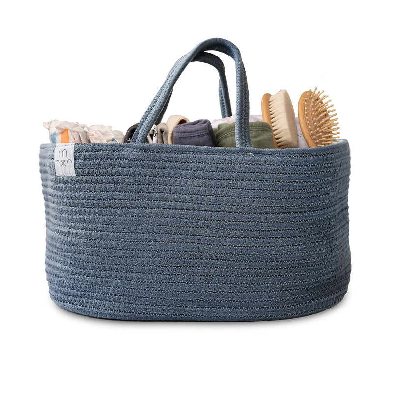 [Australia] - Natemia Baby Nappy Caddy Organizer - Large Portable Baby Caddy for Diapers and Wipes, Baby Basket for Newborn, Baby Storage Basket, Baby Baskets for Hampers, Gift Basket Lily Pad 