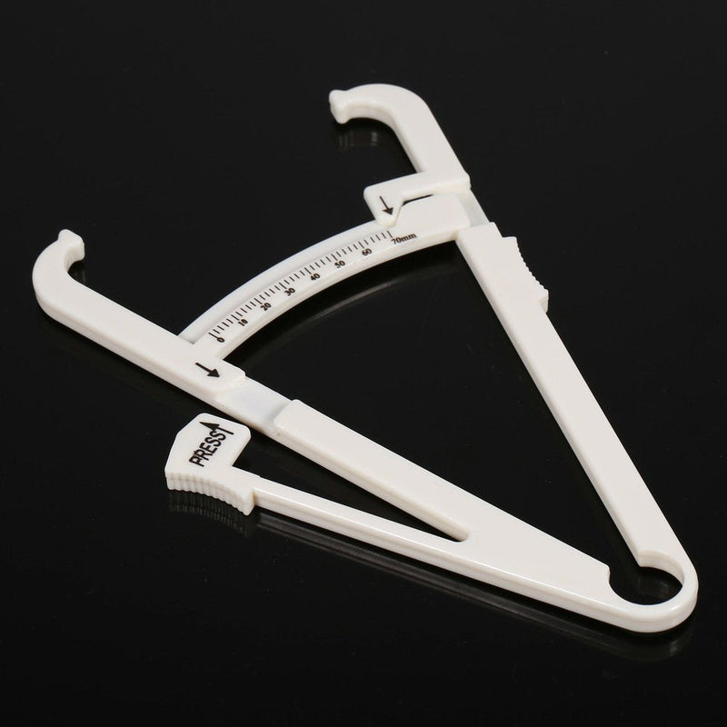 [Australia] - Dioche Body Fat Caliper, Handheld Body Fat Measurement Device, 2 Colors Body Fat Loss Skinfold Calipers Accurate Measuring Body Fat for Men and Women (White) 