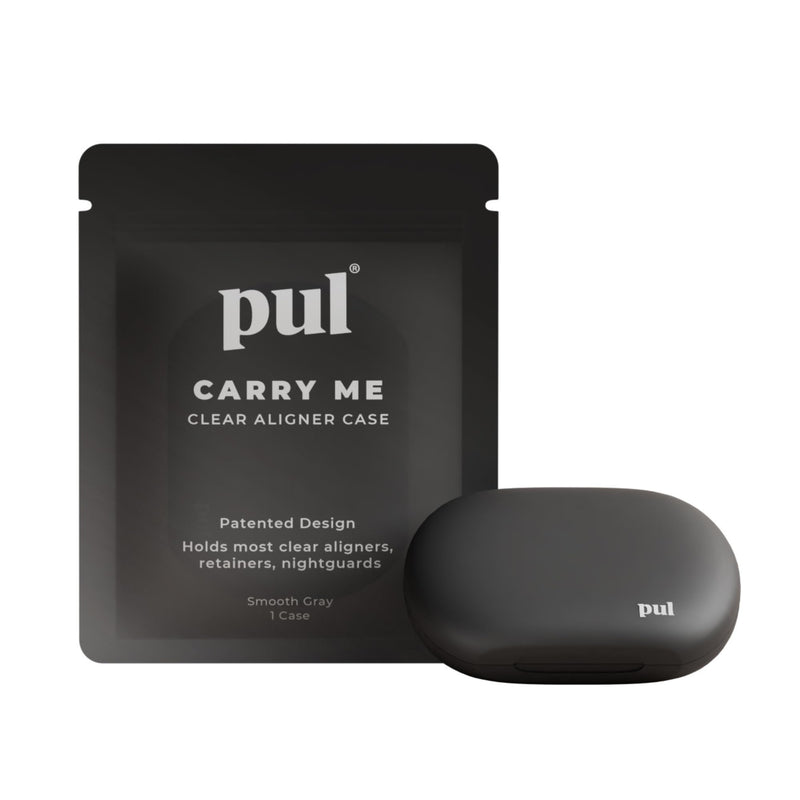 [Australia] - PUL Clear Aligner & Retainer Case ‚Äì for Invisalign, Partial Dentures, Mouth & Night Guards, PUL Removal Tool, Dental Removables ‚Äì Plastic Holder w/Secure Magnet Closure, Sleek & Slim Design ‚Äì Gray 