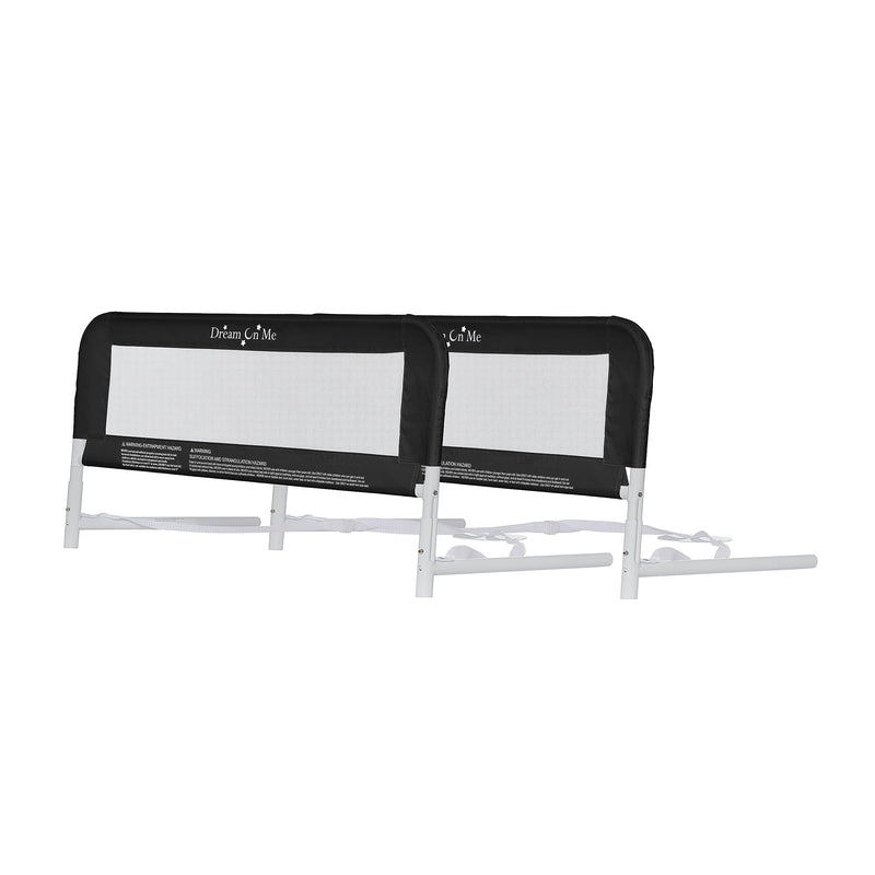 [Australia] - Dream On Me Lightweight Mesh Security Adjustable Bed Rail Double Pack with Breathable Mesh Fabric in Black, 2 Count (Pack of 1) 