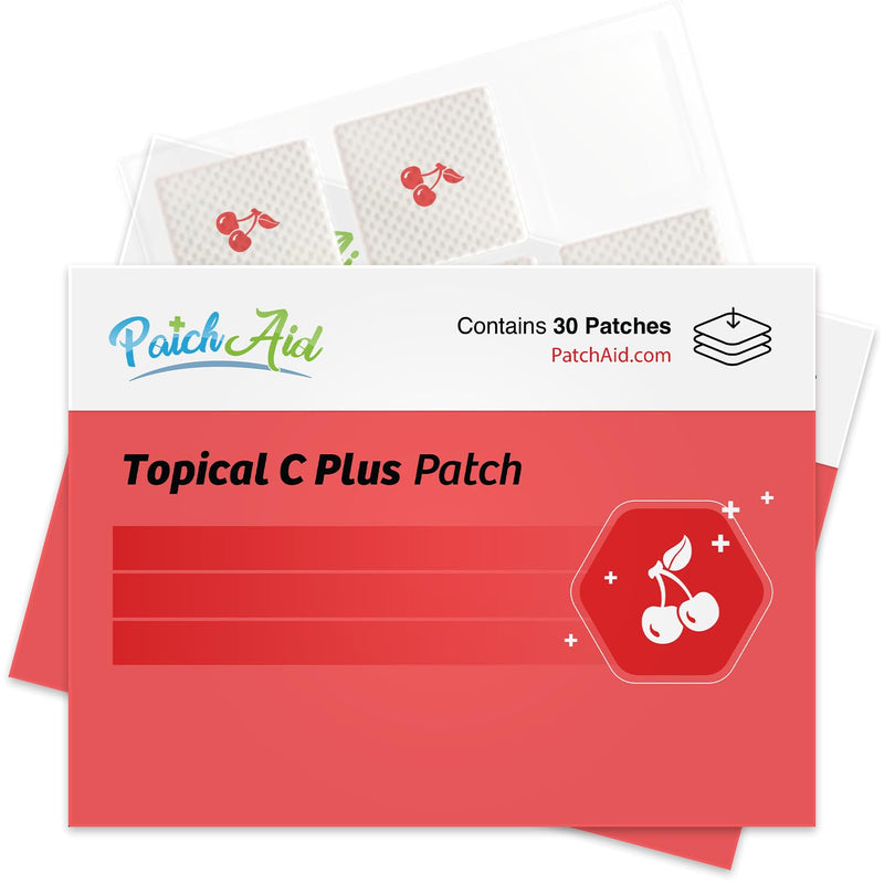 PatchAid C Plus Topical Patch | 2500mg C Immune Support and Antioxidant Complex, 8-Hour Wear & Slow Release, 30 Day Supply 30 Count (Pack of 1)