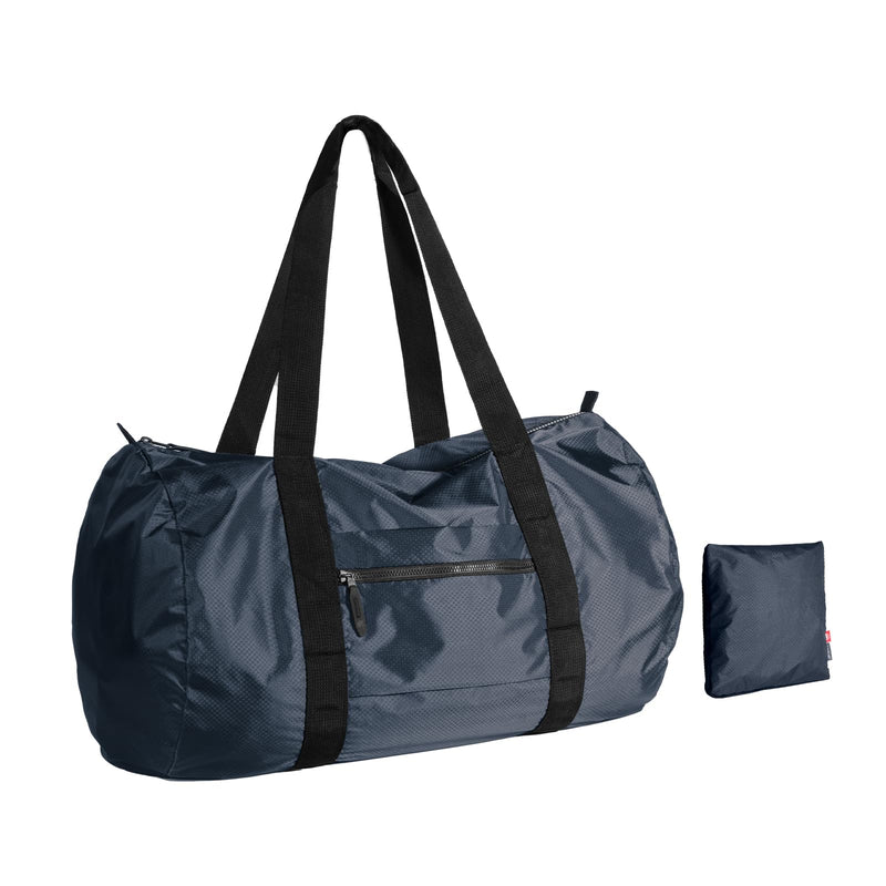 pack all Lightweight Travel Duffel Bag, 32L Foldable Weekender Bag | Ultralight, Packable, Water-Resistant, Tear-Resistant Nylon, YKK Zipper, Luggage Sleeve, For Travel, Camping, Gym, Navy