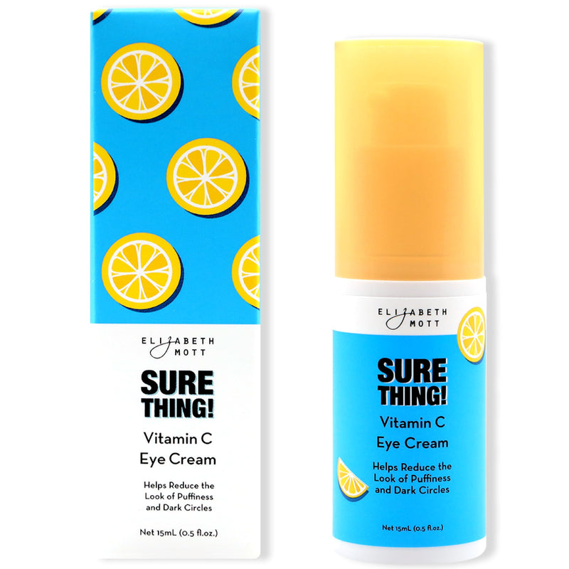 Elizabeth Mott Sure Thing Vitamin C Eye Cream, 15ml | Vitamin C Eye Cream, Hydrating & Brightening, Targets Dark Circles & Puffiness, Vegan, Fragrance-Free, Cruelty-Free