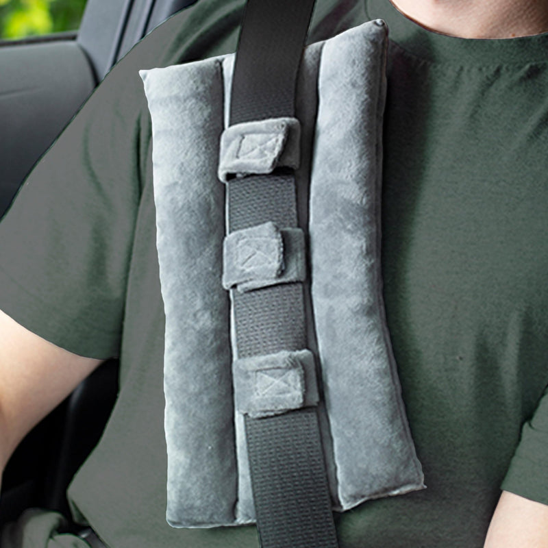 [Australia] - MOYOAMA Seat Belt Pillow Post Surgery- Seatbelt Pillows for Post-Surgery, Chemo Port Pillow for Seat Belt, Port Pillows for Chemo Patients Seatbelt, Seatbelt Cushion for Heart Surgery Recovery Gifts Grey 