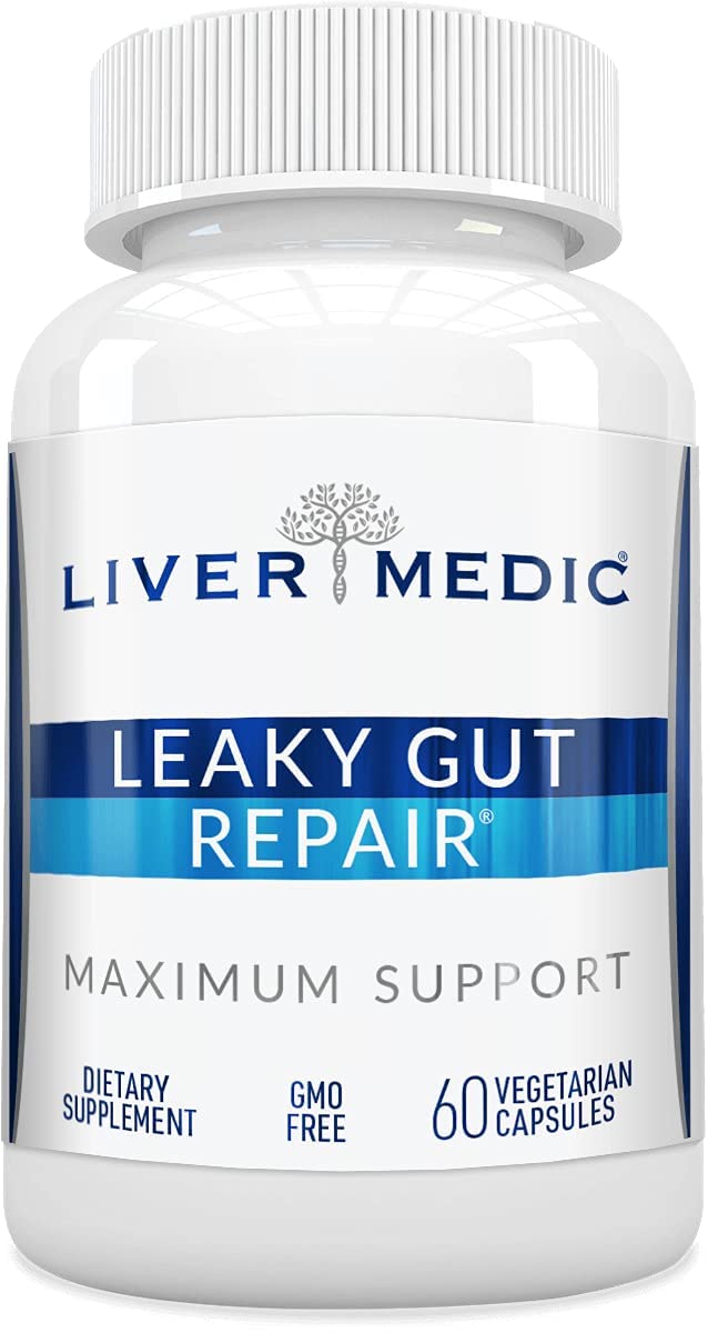 [Australia] - Leaky Gut Repair Maximum Support Gut Health L-Glutamine, Slippery Elm for IBS, Heartburn Relief, Non-GMO for Women & Men, 60 Caps Leaky Gut 60 Count (Pack of 1) 