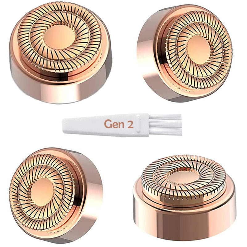 Replacement Heads for Flawless Generation 2, Facial Hair Removal Replacement Heads for Women, Compatible with Finishing Flawless Facial Hair Remover, Double Halo Replacement Heads Gen 2(4 Count) 4 Count