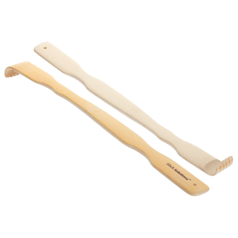 [Australia] - Slick- Bamboo Back Scratcher, 16.5”, 2 pcs, Back Scratcher for Men and Women, Wooden Back Scratcher Long Handle, Back Scratcher Bamboo, Wood Back Scratcher 