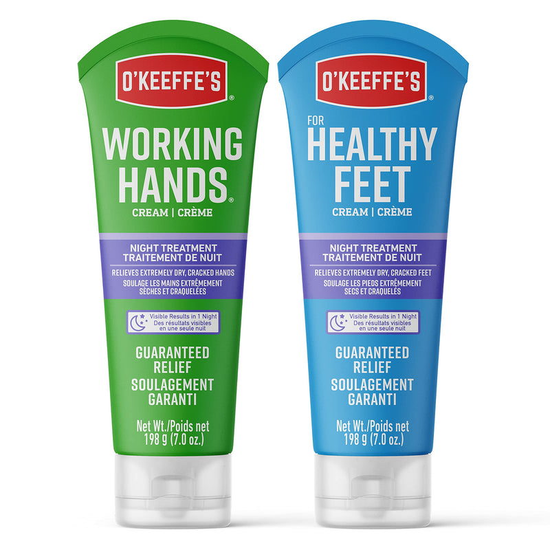 [Australia] - O'Keeffe's Working Hands Night Treatment Hand Cream and Healthy Feet Night Treatment Foot Cream, 7 Ounce Tube 