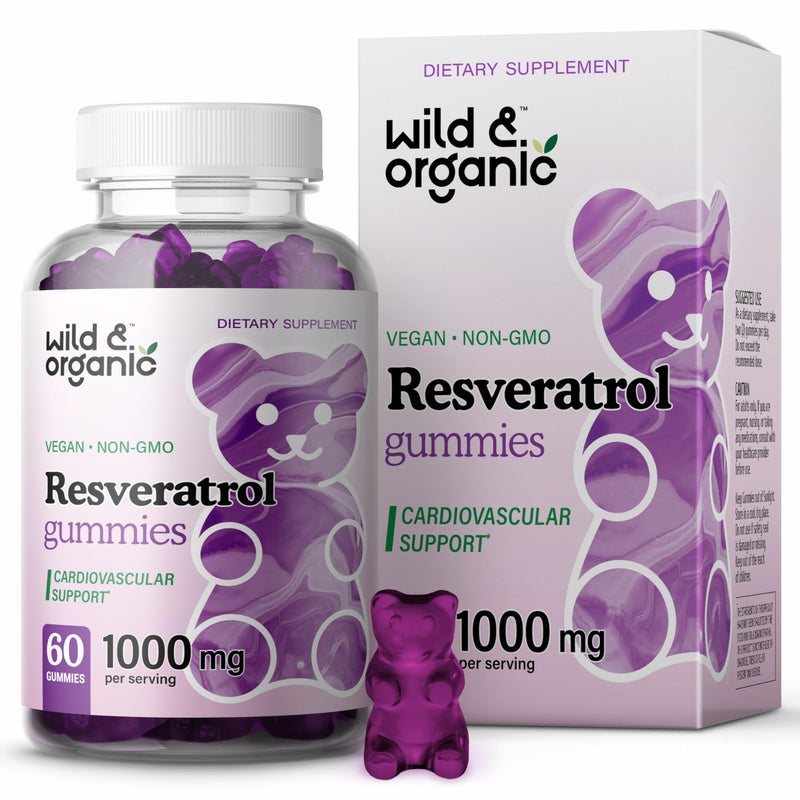 [Australia] - Resveratrol Gummies - Trans Resveratrol 1000mg Organic - Vegan Trans Resveratrol Supplement for Immune Support - Brain Health Support w/Resveratrol Organic - 60 Non-GMO Antioxidant Gummies 