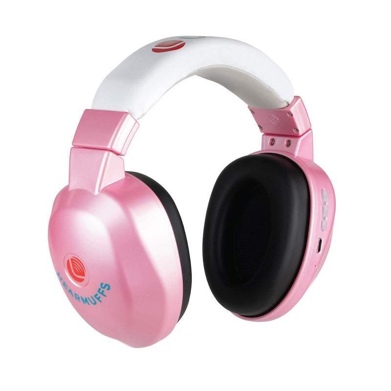 [Australia] - Lucid Audio Bluetooth HearMuffs for Infant/Toddler - Hearing Protection Ear Muffs for Infant/Toddler 0-4 Years Old - (Pink) 