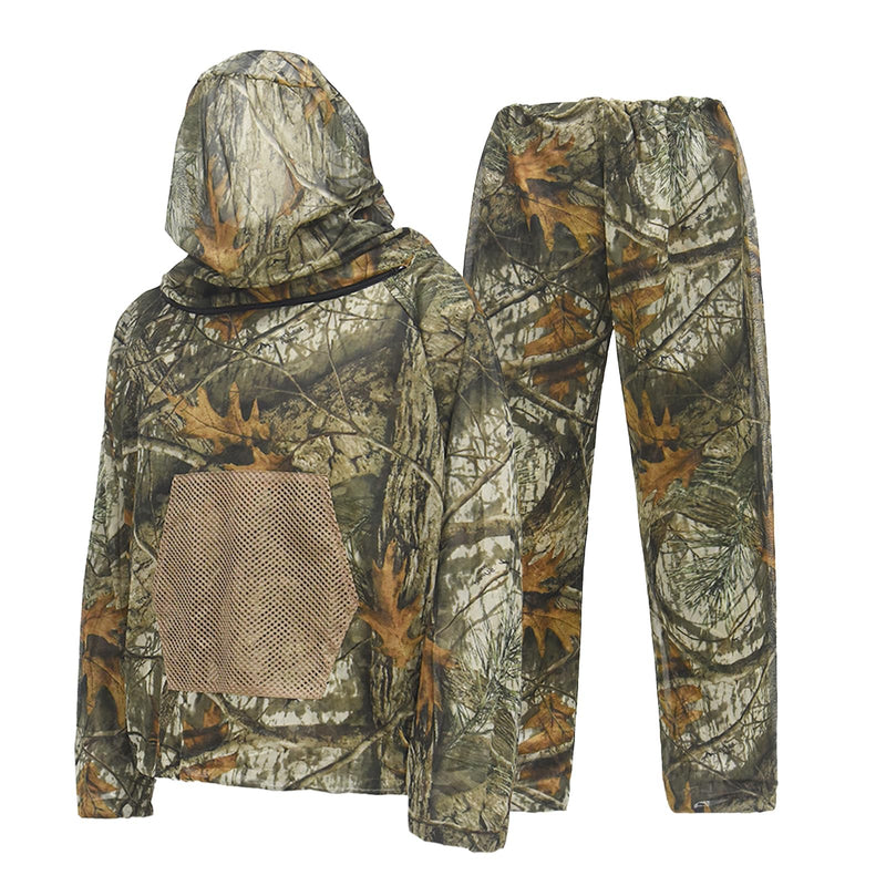 [Australia] - LOOGU Mosquito Suits, Net Bug Pants & Jacket Hood Sets - Ultra-fine Mesh - With Fishing, Hiking, Camping and Gardening Loogu Super Tree Camo Medium/Large 