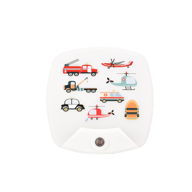[Australia] - 2 Pack - Cartoon Car and Aircraft LED Plug-in Night Light for Kids - Wall Lamp Take Good Care Children Sleep Light Sensor Auto Controlled Nightlights for Baby Nursing 