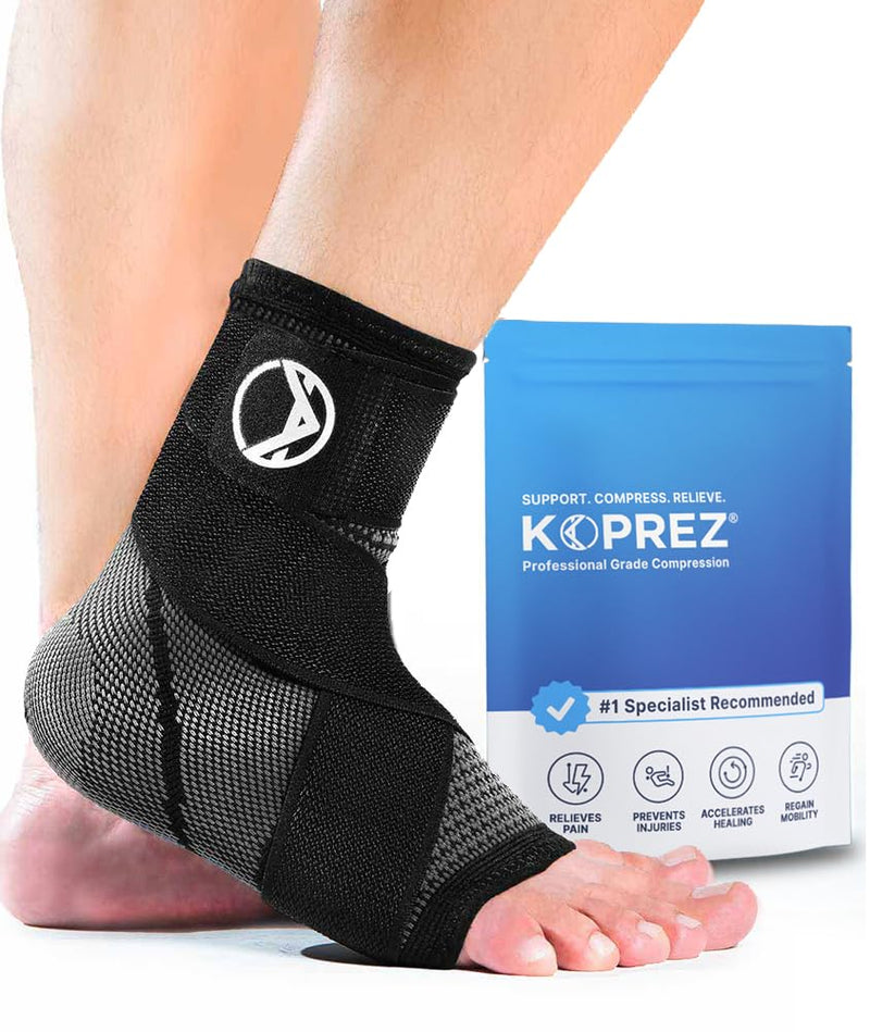 [Australia] - Plantar Fasciitis Sleeve - Plantar Fasciitis Relief, Plantar Fasciitis Socks, Ankle Compression Sleeve, Ankle Support for Women, Plantar Fasciitis Brace, Ankle Sleeve, Ankle Support Men Large Black 1 