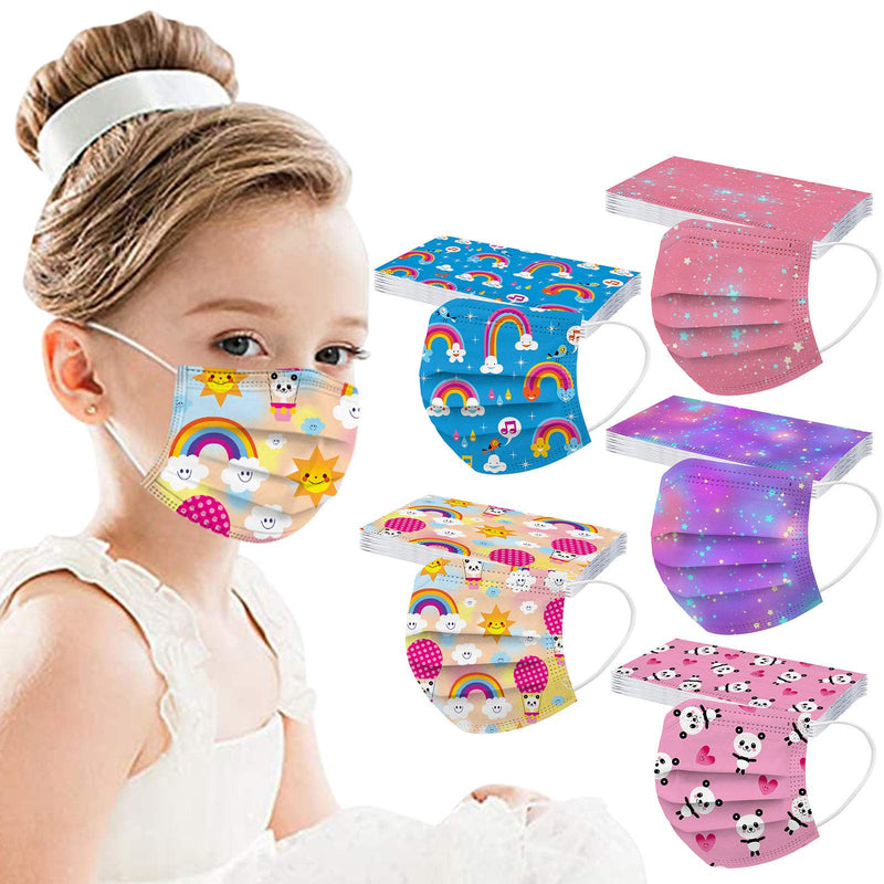 [Australia] - YUGYUJ 50Pcs Kids Face Mask Childrens 3 Ply Non-Woven Protective Breathable Kids Face Mask for Boys Girls Outdoor School 50pcs Kids Mask a 
