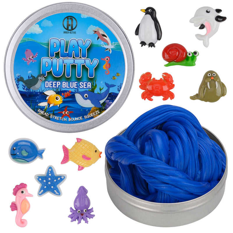 [Australia] - Play Putty Therapy Putty for Kids with Charms Deep Blue Sea Theraputty Medium Resistance, Increase Fine Motor Skills and Finger Strength, Physical and Occupational Therapy Toy 