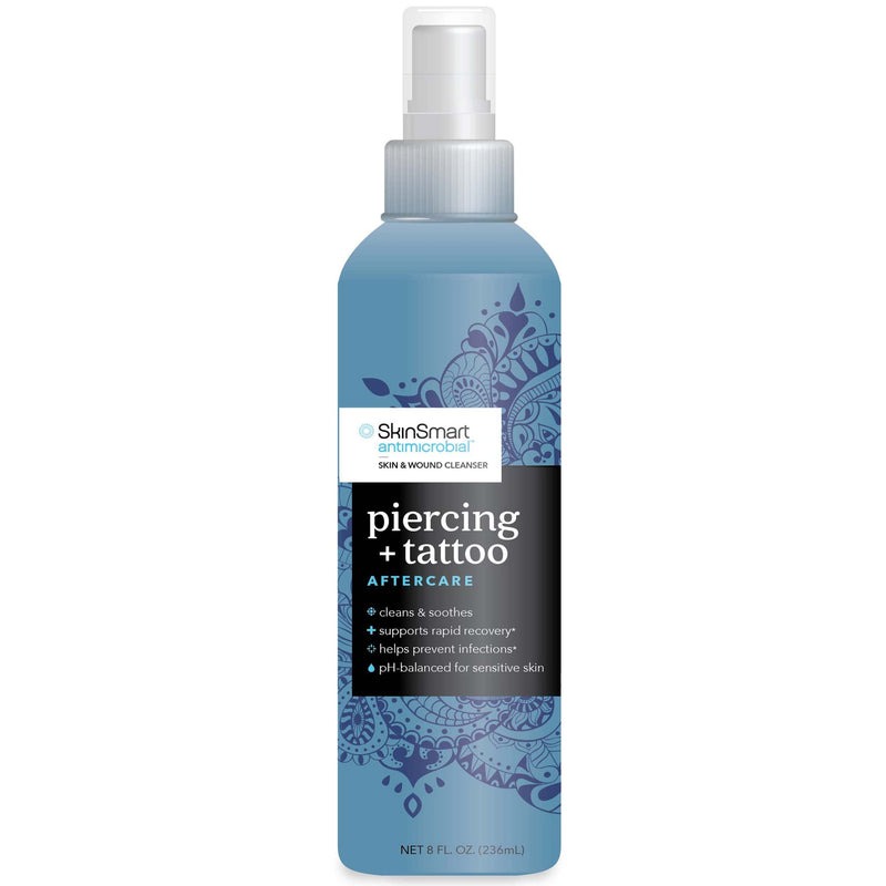 [Australia] - SkinSmart Antimicrobial Piercing & Tattoo Aftercare for Rapid Recovery, Hypochlorous Technology, 8 oz Spray 8 Fl Oz (Pack of 1) 