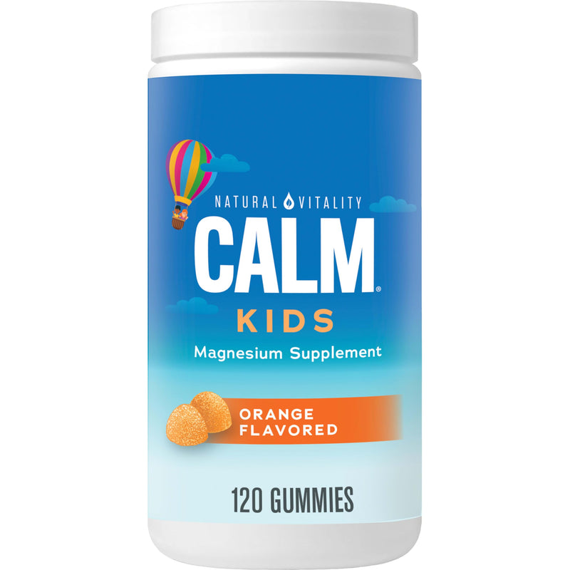 [Australia] - Natural Vitality Calm, Magnesium Citrate Kids Supplement, Stress Relief Gummies, Supports a Healthy Response to Stress, Gluten Free, Vegan, Sweet Citrus, 120 Gummies 
