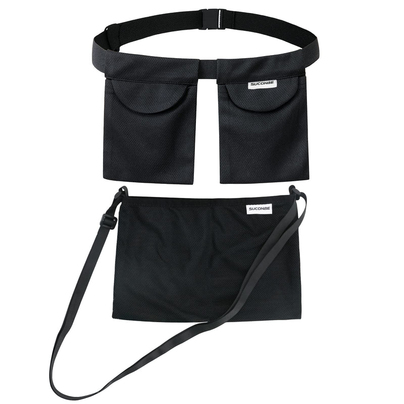 [Australia] - Adjustable Mastectomy Drain Holder Drainage Pouch with Shower Bag for Breast Surgery Mastectomy Breast Reduction Augmentation Post-Surgery Recovery Support Patient Care Kit (Black) Two Pockets Black 