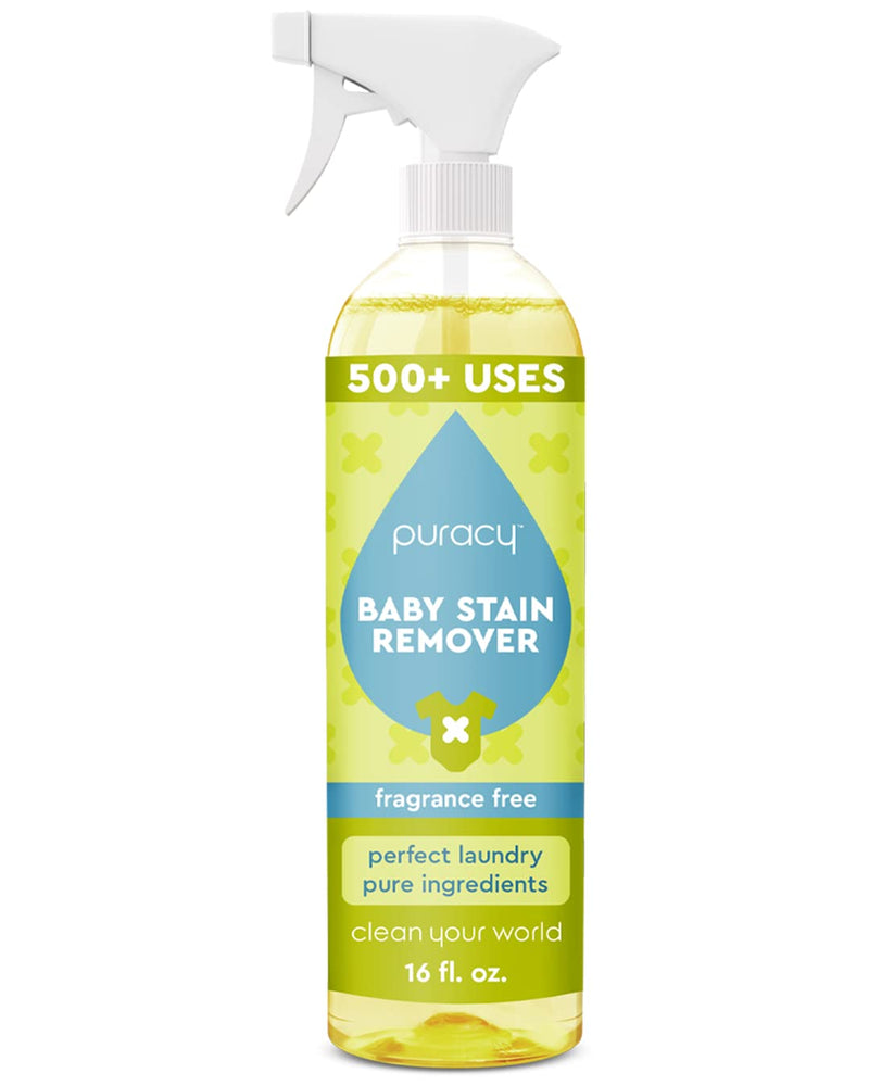 [Australia] - Puracy Natural Baby Laundry Stain Remover, Enzyme Odor Eliminator, Free & Clear, 16 Ounce 16 Fl Oz (Pack of 1) 