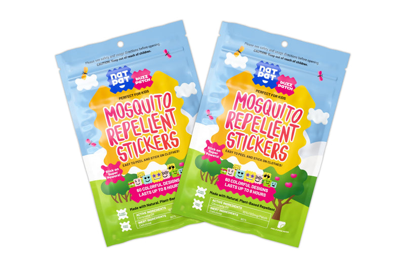[Australia] - BuzzPatch Mosquito Patch Stickers for Kids (60 Pack) - All Natural, Plant Based Ingredients, Non-Toxic, DEET Free, Citronella Essential Oil Insect Patches, for Toddlers, Babies, Children (2) 2 