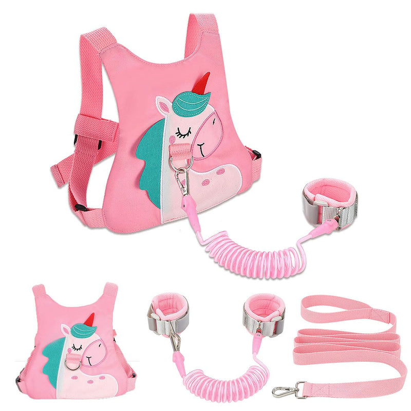 [Australia] - Toddler Leash-Baby Walking Safty Harness and Child Anti Lost Wrist Link for Girls/Boys Travel (Pink) Pink 