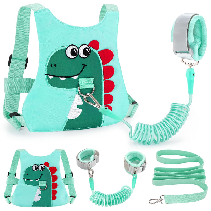 [Australia] - Toddler Leash-Baby Walking Safty Harness and Child Anti Lost Wrist Link for Girls/Boys Travel (Green) GREEN 