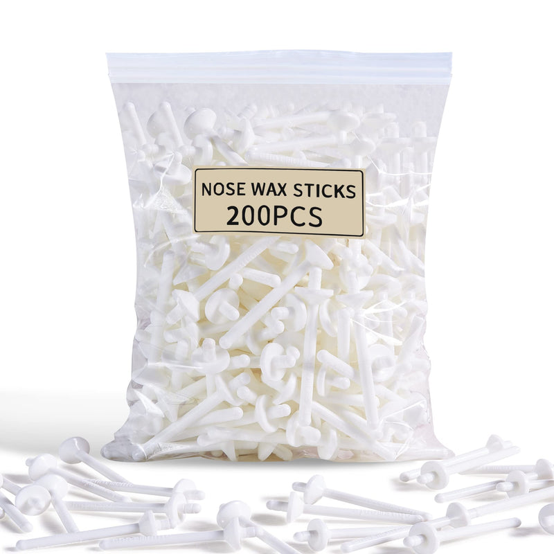 Charmonic 200 Pcs Wax Sticks, Nose Wax Kit Accessories, Waxing Sticks for Nostril Nasal Cleaning, Ear Face Eyebrows Hair Removal for Men Women WK-04