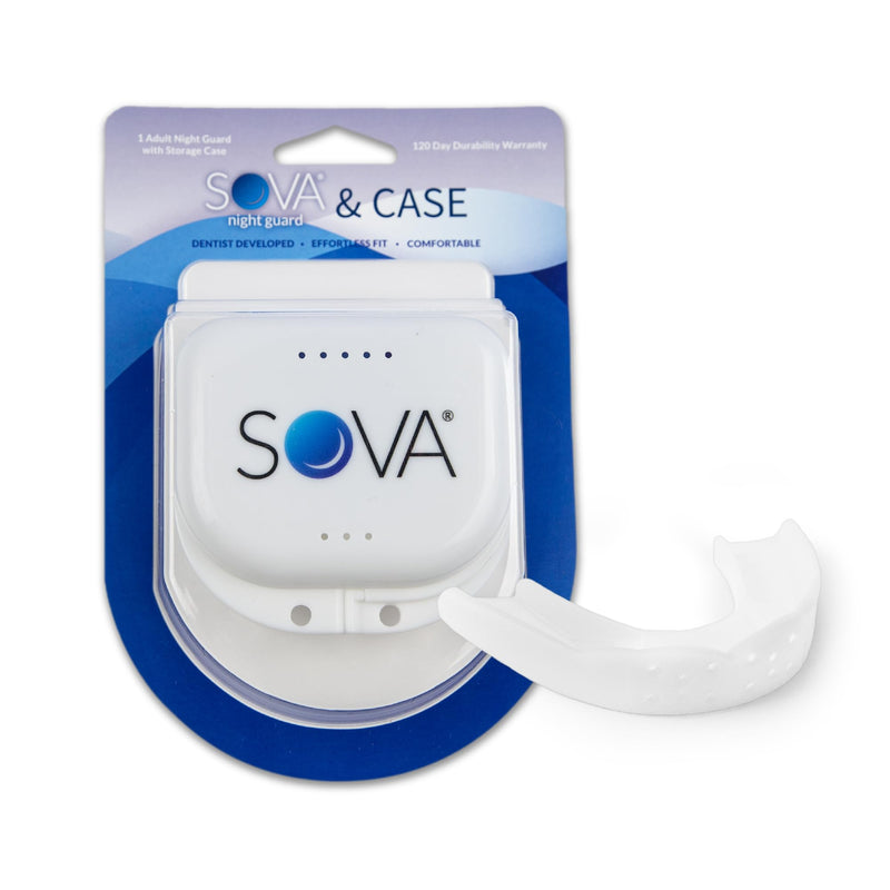 [Australia] - SOVA 3D Night Guard with Case - 2.0mm Thin - Custom-Molded Fit - Protects Against Nighttime Teeth Grinding & Clenching - Odor & Taste Free - Remoldable Up to 20 Times - Non Toxic Preformed 