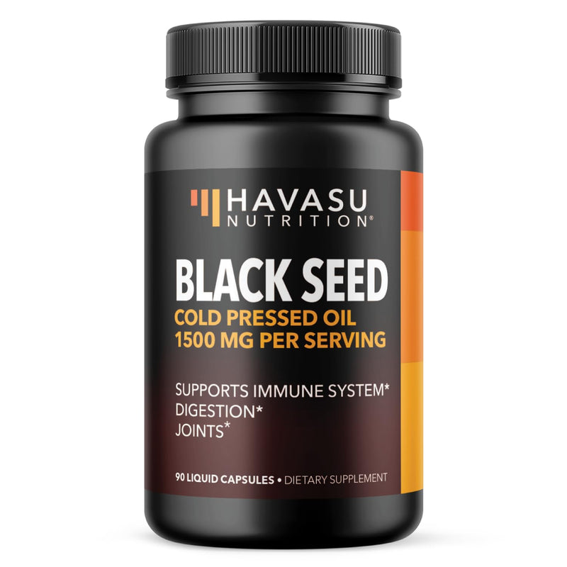 [Australia] - Black Seed Oil Nigella Sativa Cold-Pressed Capsules | 1500mg Black Cumin Seed Oil with Antioxidants for Immune Support and Joint and Digestive Health | 90 Vegetarian & Non-GMO Liquid Capsules Original Capsules 