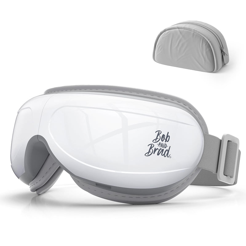 [Australia] - BOB AND BRAD Eye Massager FSA Eligible/HSA Eligible, EyeOasis 2 Heated Eye Mask for Migraines with Music, Smart Migraine Massager Reduce Dry Eyes Improve Sleep, Birthday Gifts for Women Men Mom Dad Pearl White (Deep Relaxation, Sleep Aid) 