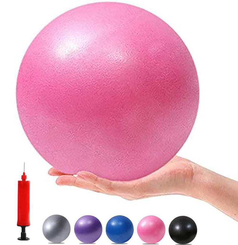 [Australia] - Small Pilates Ball 6 Inch Exercise Ball for Yoga Classroom Core Ball Barre Ball for Physical Therapy Balance Stretching with Pump Pink 