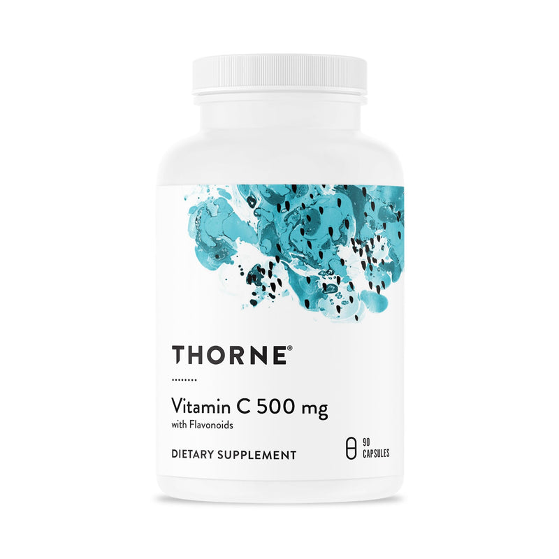 THORNE Vitamin C 500 mg, Citrus Bioflavonoids from Oranges, 90 Capsules