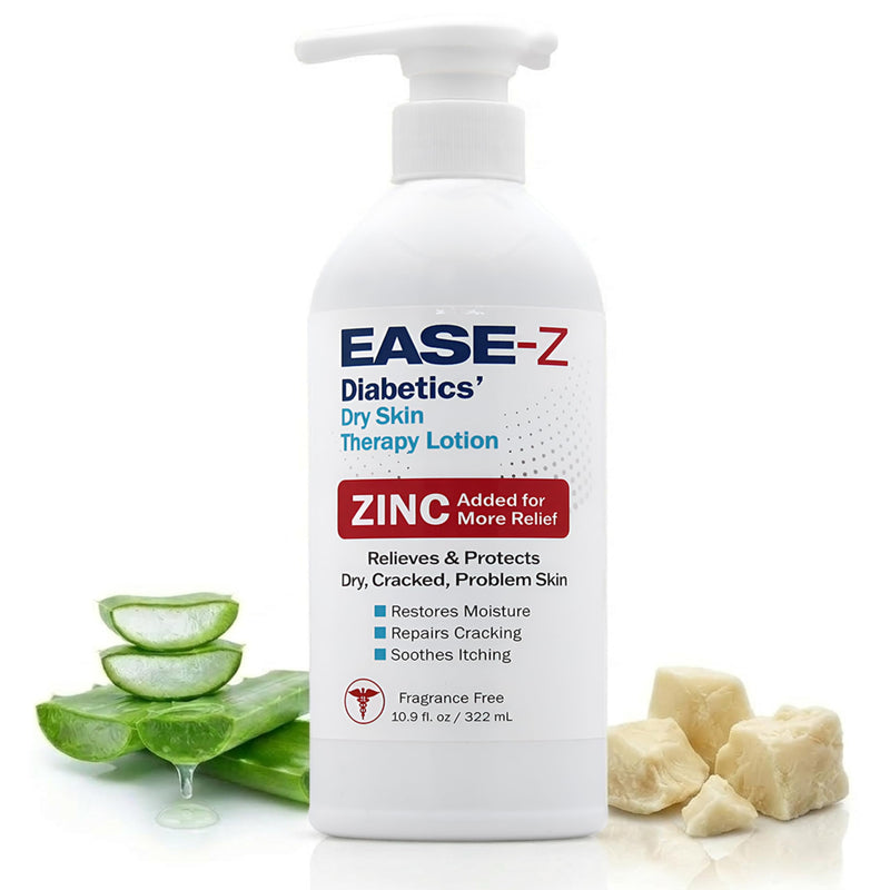 Diabetic Lotion for Dry Skin. Clinically Proven ingredients and ZINC relieve dryness, reduce redness, and calm itching. With Shea Butter. Fast-Acting, Long-Lasting. 10.9 oz 10.9 Fl Oz (Pack of 1)