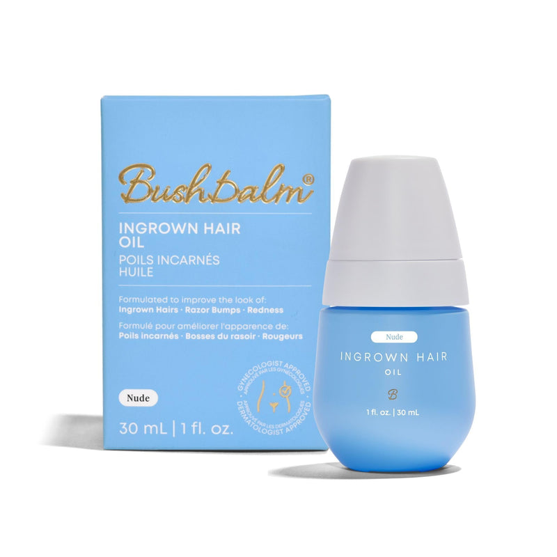 [Australia] - Bushbalm Ingrown Hair Oil - Helps Prevent and Repair Skin from Ingrown Hairs, Razor Burn & Underarm Bumps - Soothe Skin from Post Shave Itchiness, Irritation and Redness, 30 ml - Nude Oil 