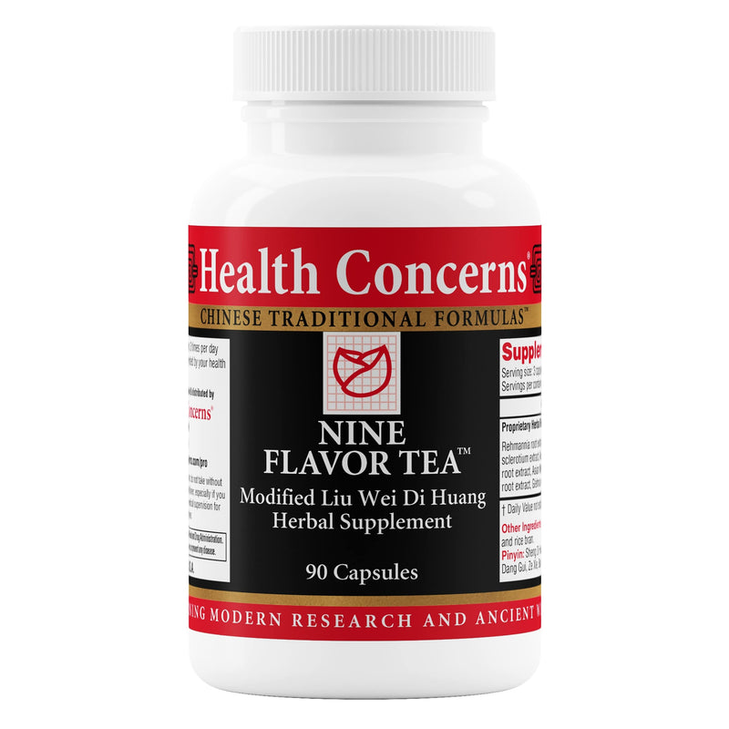 Health Concerns Nine Flavor Tea – Immune Support, Kidney Support & Lymphatic Health – Chinese Herbal Supplement for Oral Health, Night Sweats, Blurred Vision – 90 Capsules 90 Count (Pack of 1)