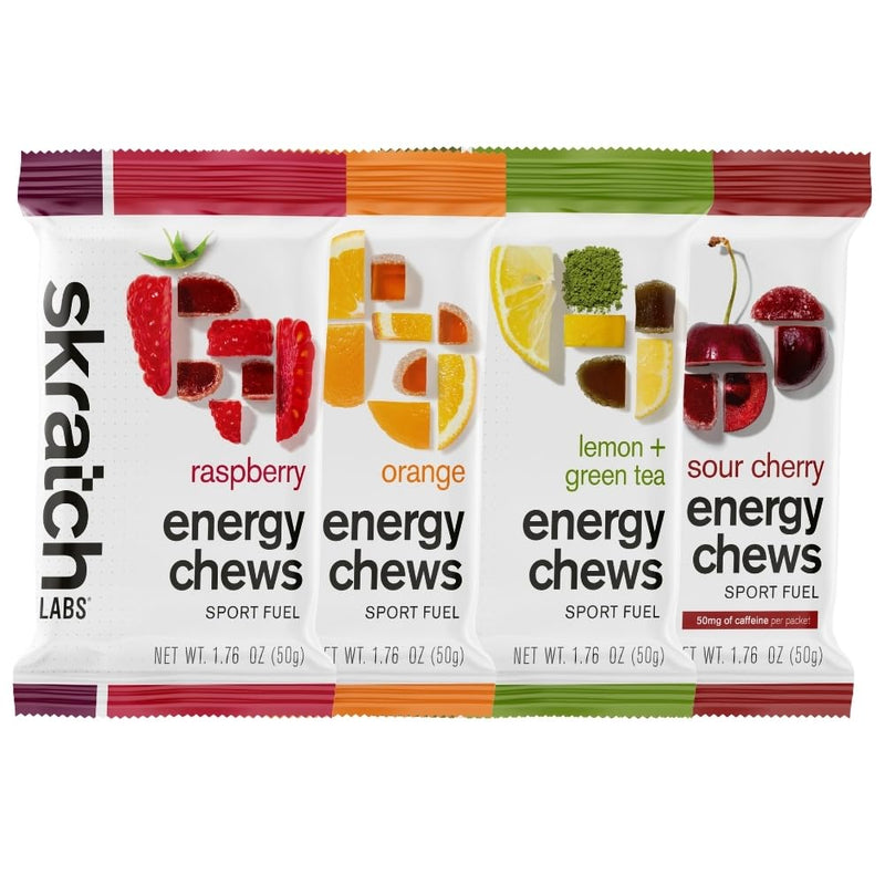 [Australia] - Skratch Labs Energy Chews | Energy Gummies for Running, Cycling, and Sports Preformance | Energy Gel Alternative | Variety Pack (10 Pack) | Gluten Free, Vegan 