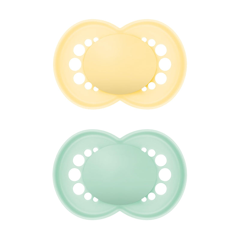 [Australia] - MAM Original Matte Pacifier (1 Sterilizing Pacifier Case), 6 Plus Months, Unisex Baby Pacifier, Best Pacifiers for Breastfed Babies, 6-16 Months (Pack of 2) blue 2 Count (Pack of 1) 