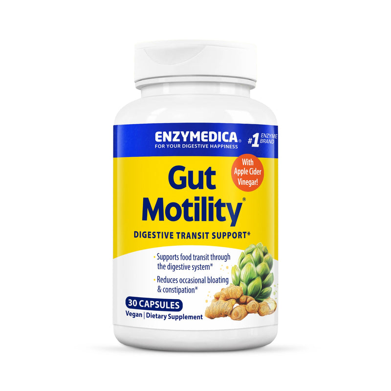 Enzymedica Gut Motility Supplement for Men & Women - 30 Caps | Apple Cider Vinegar Capsules w/ Artichoke & Ginger Extract, Digestive Health Support for Adults, Reduces Occasional Bloating