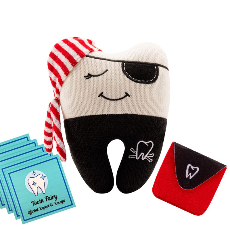 [Australia] - Pirate Tooth Fairy Pillow - Our Tooth Fairy Pillows are for Boys and Girls - This Tooth Fairy Kit Includes 5 Notecards and a Keepsake Pouch - Super Cute Pirate Tooth Fairy Gifts for Boys and Girls 